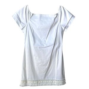 Britt Ryan White Fringe Dress